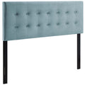 Emily Biscuit Tufted Performance Velvet King Headboard - Light Blue