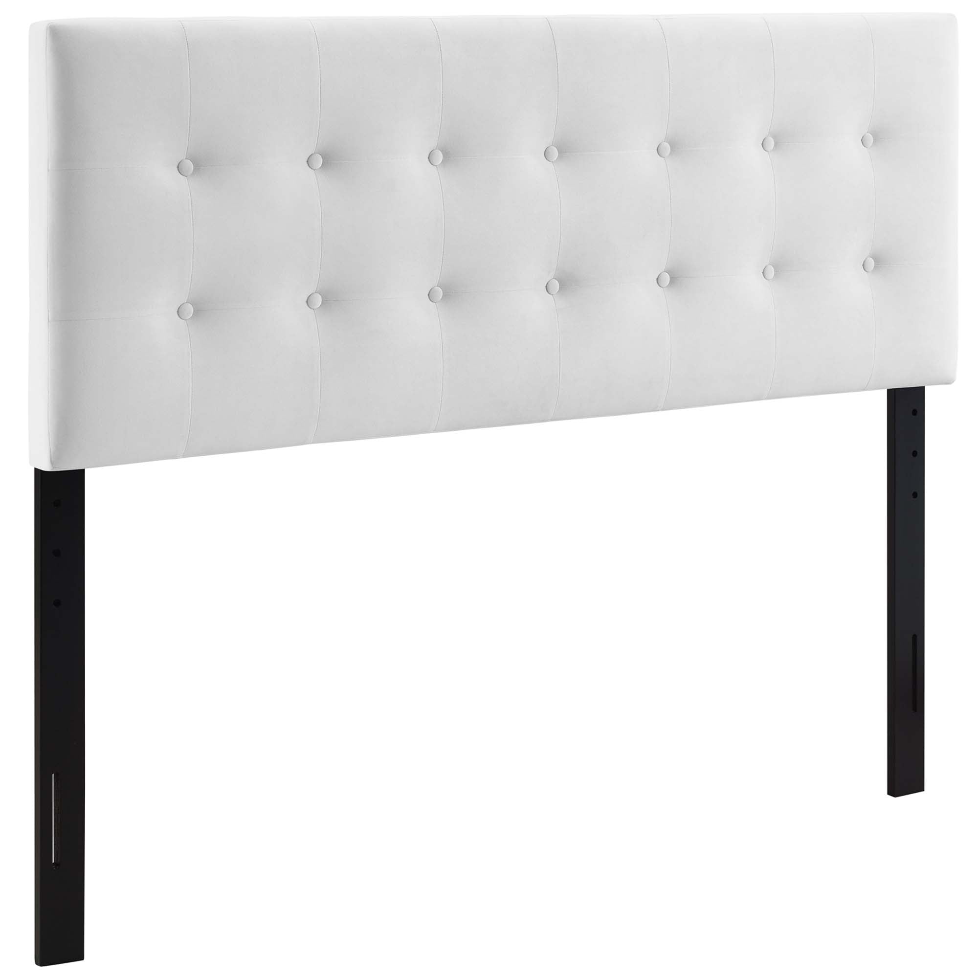 Emily Biscuit Tufted Performance Velvet King Headboard - White
