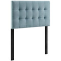 Lily Biscuit Tufted Performance Velvet Twin Headboard - Light Blue