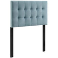 Lily Biscuit Tufted Performance Velvet Headboard - Light Blue — Light Blue Twin