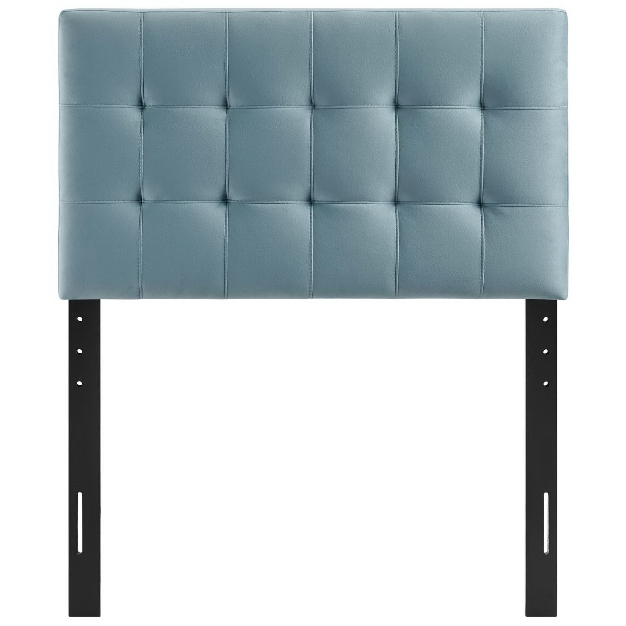 Lily Biscuit Tufted Performance Velvet Twin Headboard - Light Blue