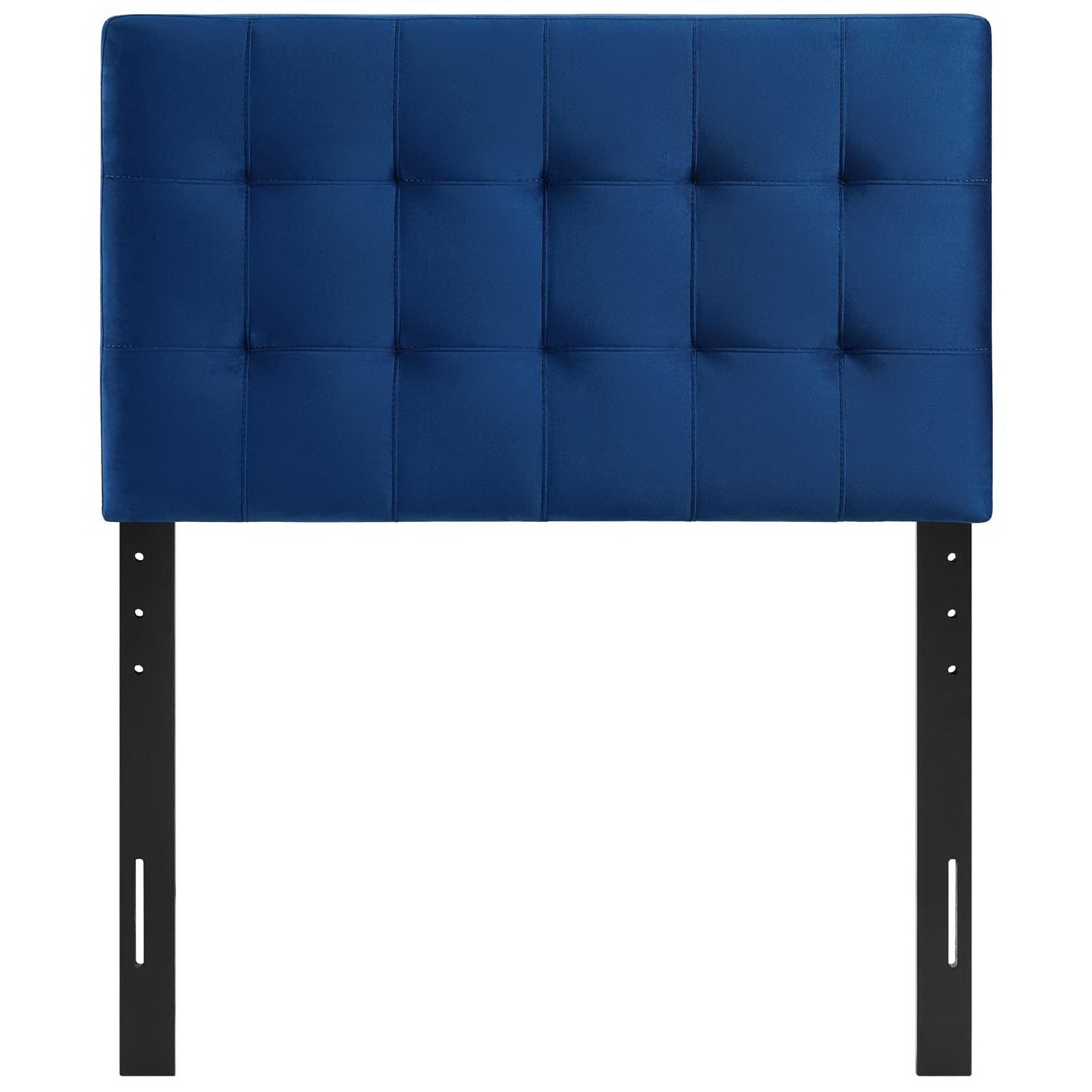 Lily Biscuit Tufted Performance Velvet Twin Headboard - Navy