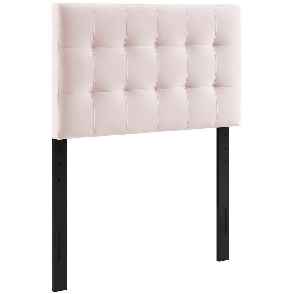 Lily Biscuit Tufted Performance Velvet Twin Headboard - Pink