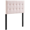 Lily Biscuit Tufted Performance Velvet Twin Headboard - Pink