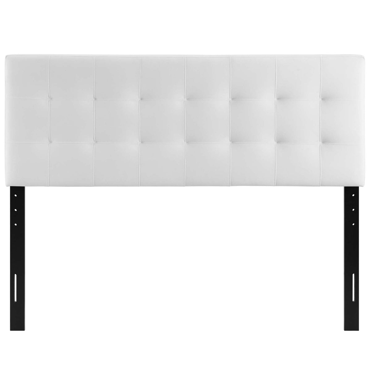 Lily Biscuit Tufted Performance Velvet Full Headboard - White