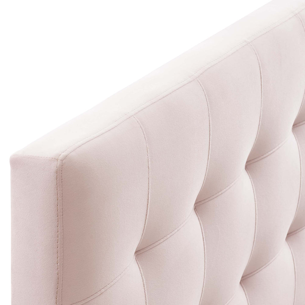 Lily Biscuit Tufted Performance Velvet Queen Headboard - Pink