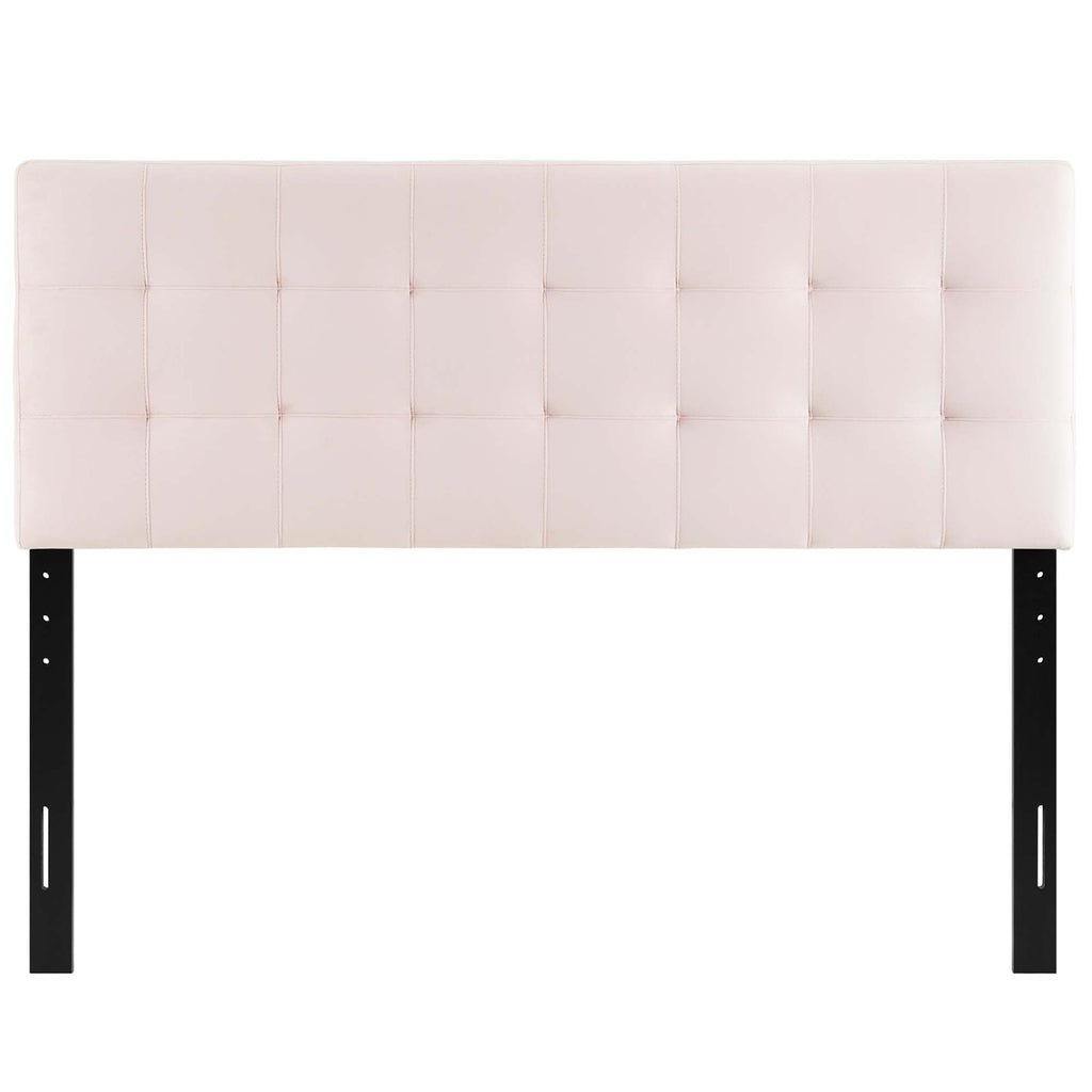 Lily Biscuit Tufted Performance Velvet Queen Headboard - Pink