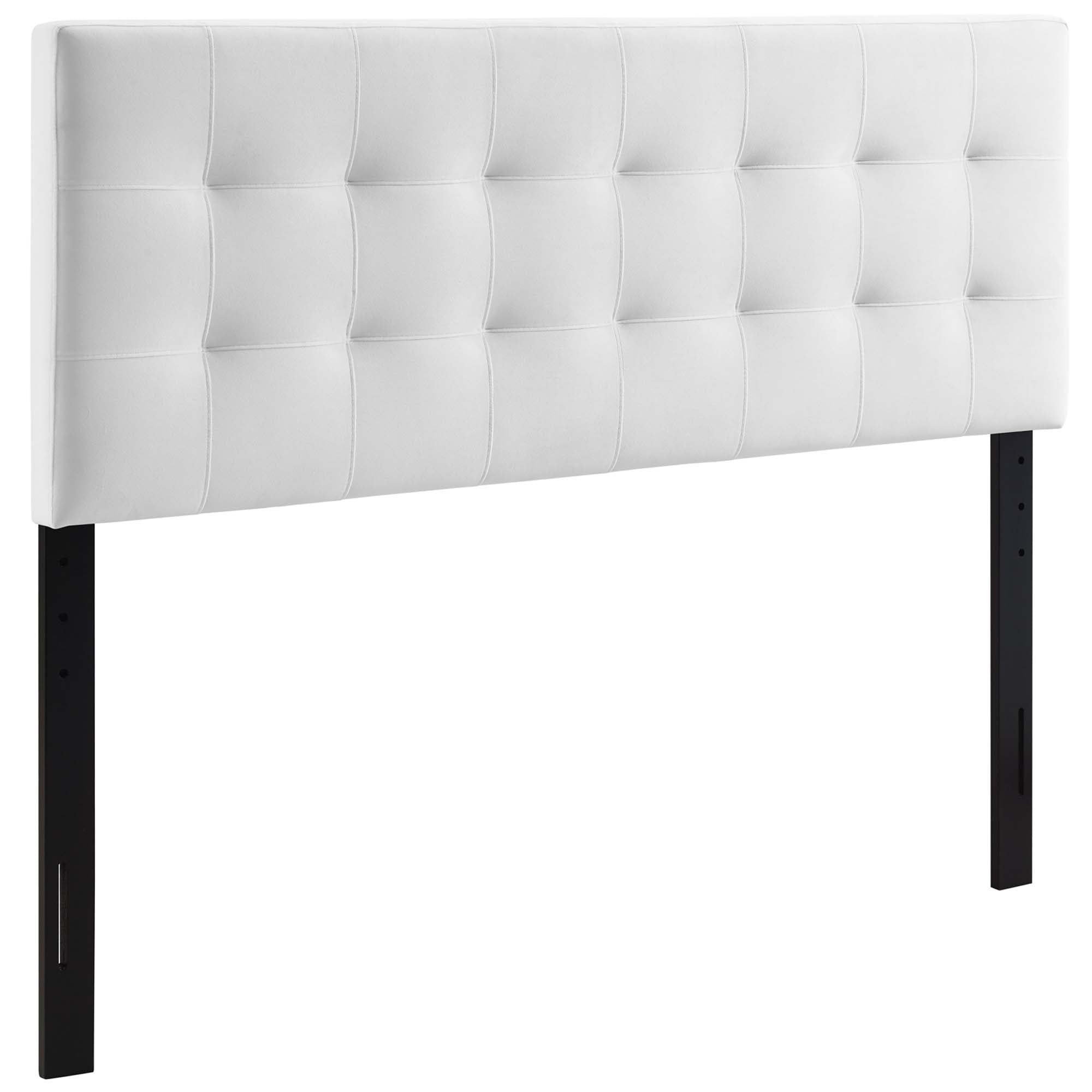 Lily Biscuit Tufted Performance Velvet King Headboard - White