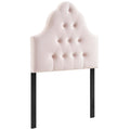 Sovereign Diamond Tufted Performance Velvet Twin Headboard - Pink