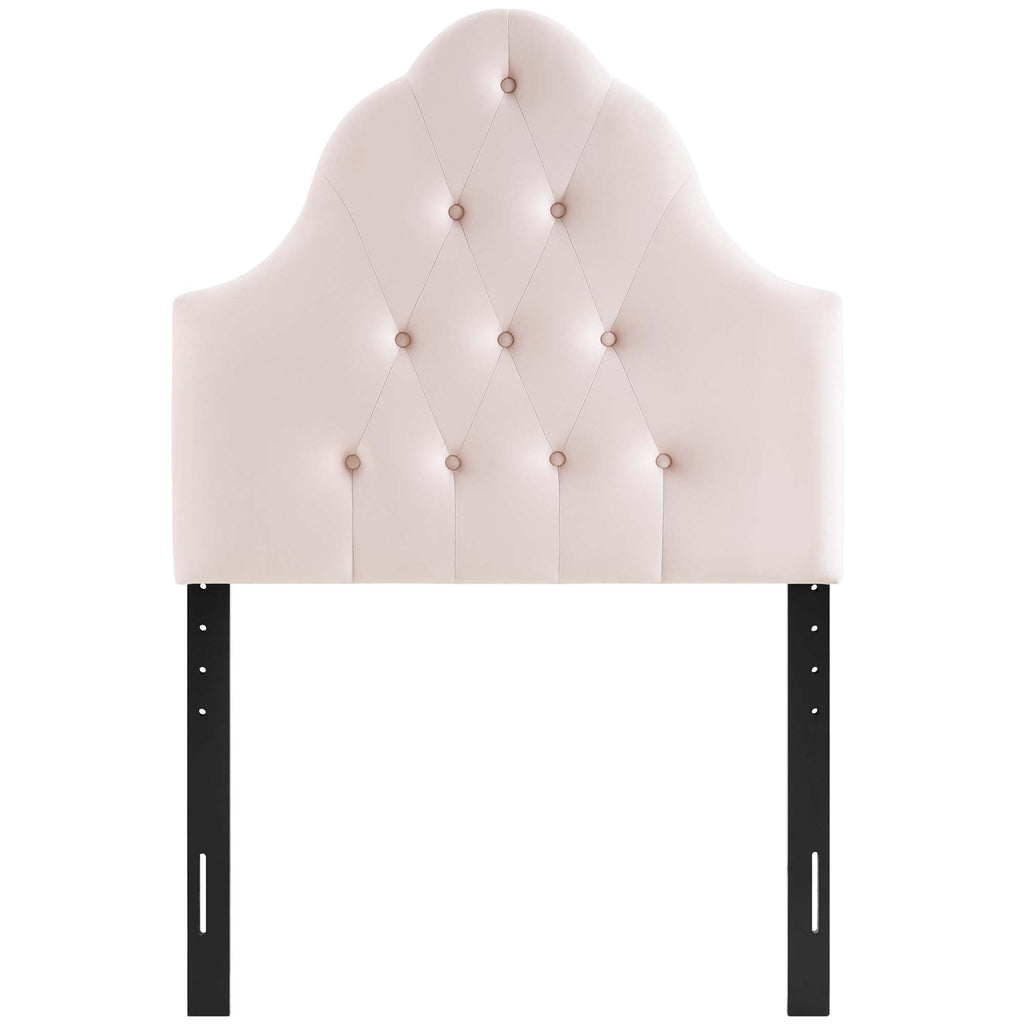 Sovereign Diamond Tufted Performance Velvet Twin Headboard - Pink