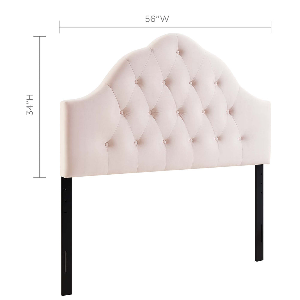Sovereign Diamond Tufted Performance Velvet Full Headboard - Pink