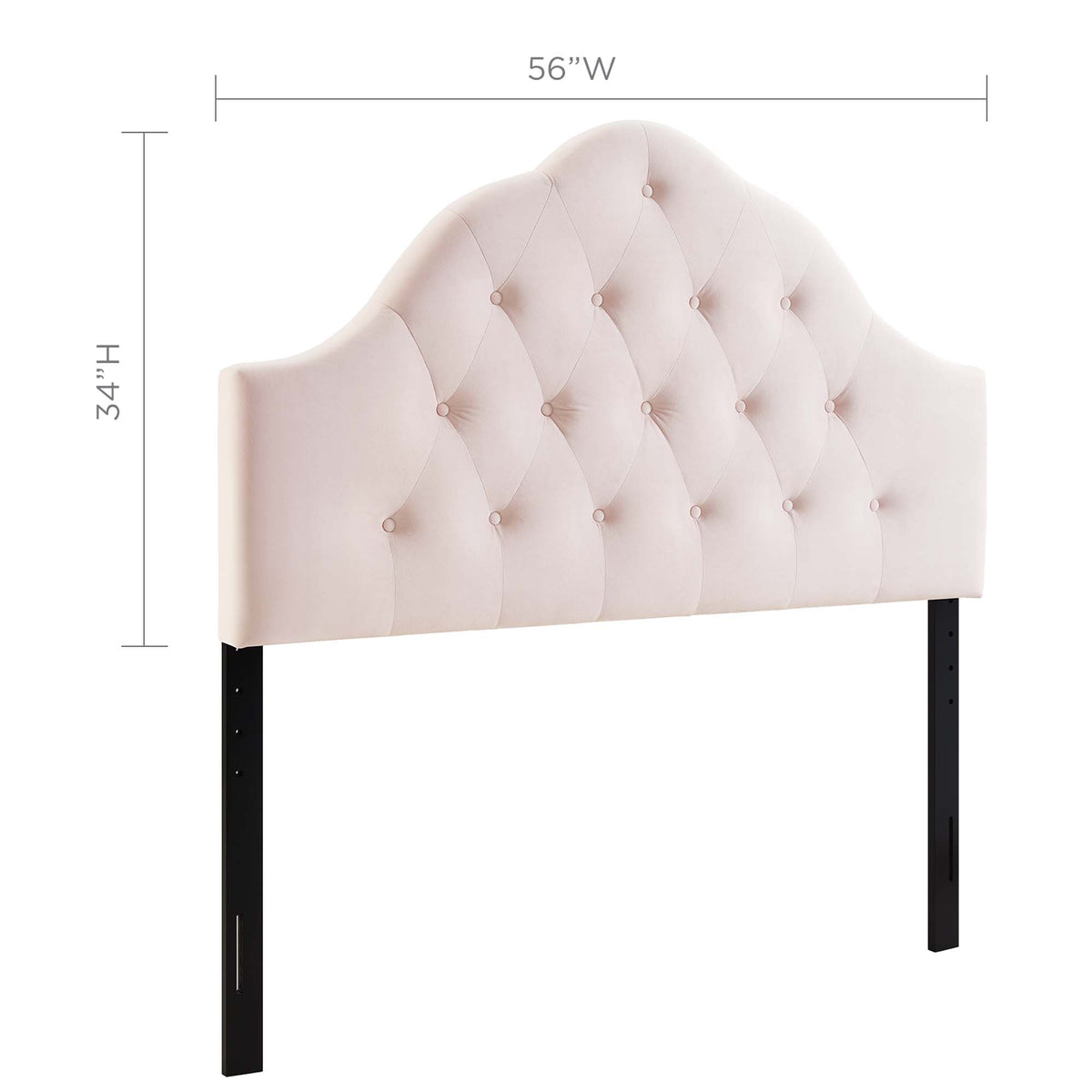 Sovereign Diamond Tufted Performance Velvet Full Headboard - Pink