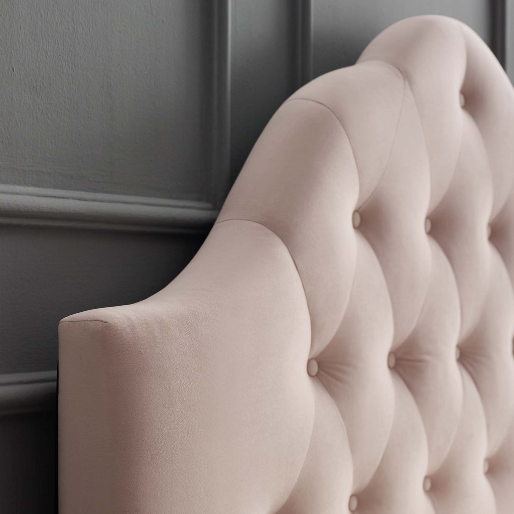 Sovereign Diamond Tufted Performance Velvet Full Headboard - Pink
