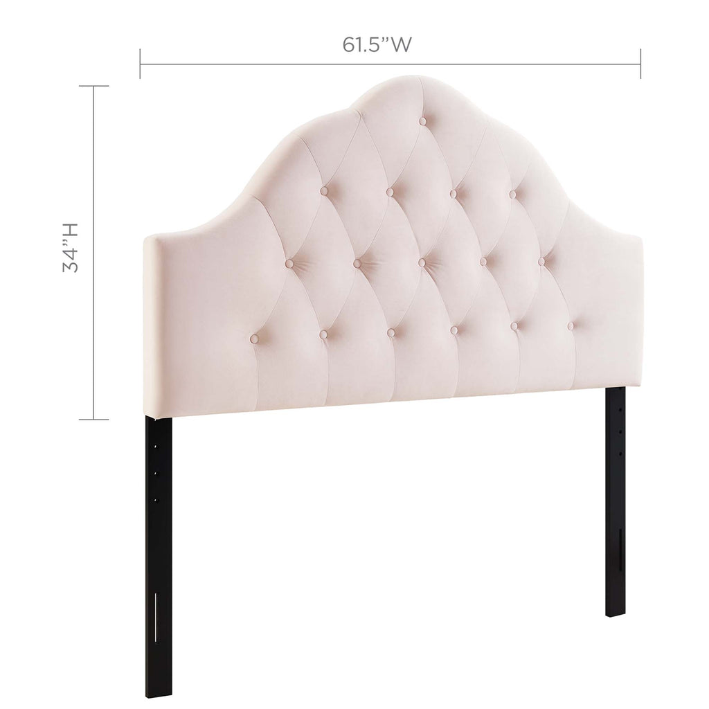 Sovereign Diamond Tufted Performance Velvet Queen Headboard - Pink