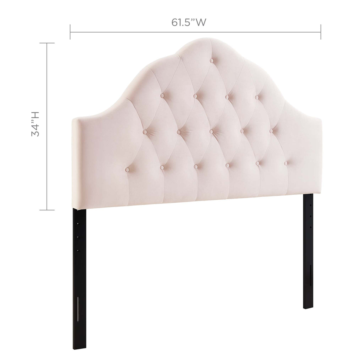 Sovereign Diamond Tufted Performance Velvet Queen Headboard - Pink