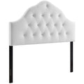 Sovereign Diamond Tufted Performance Velvet Queen Headboard - White