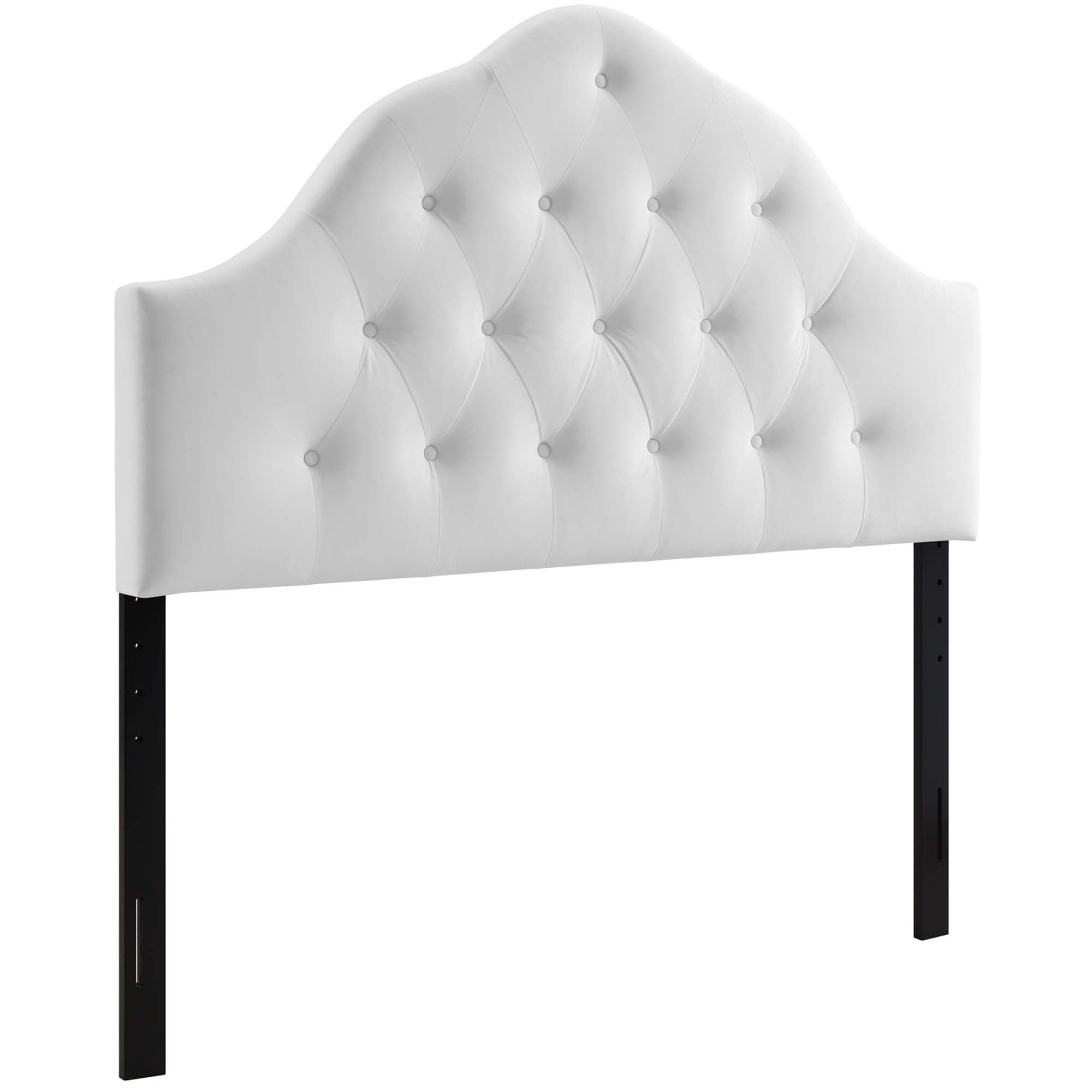 Sovereign Diamond Tufted Performance Velvet Queen Headboard - White