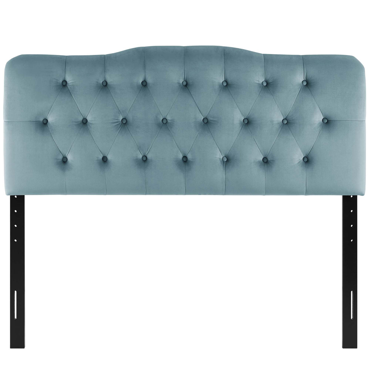 Annabel Diamond Tufted Performance Velvet King Headboard - Light Blue