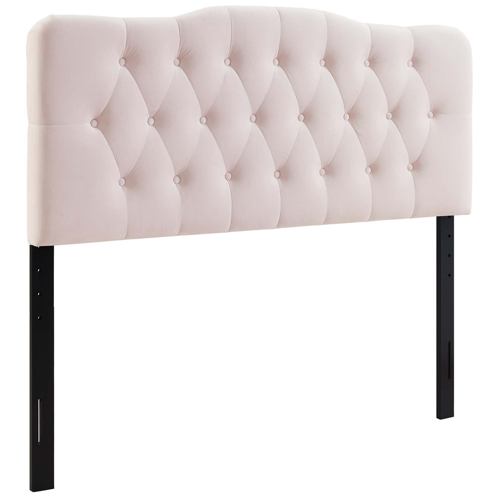 Annabel Diamond Tufted Performance Velvet King Headboard - Pink