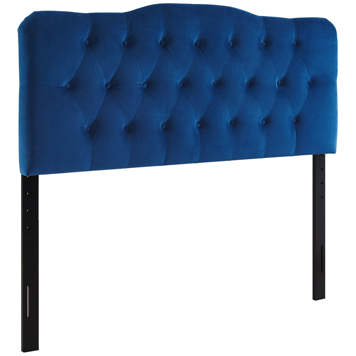 Annabel Diamond Tufted Performance Velvet Queen Headboard - Navy