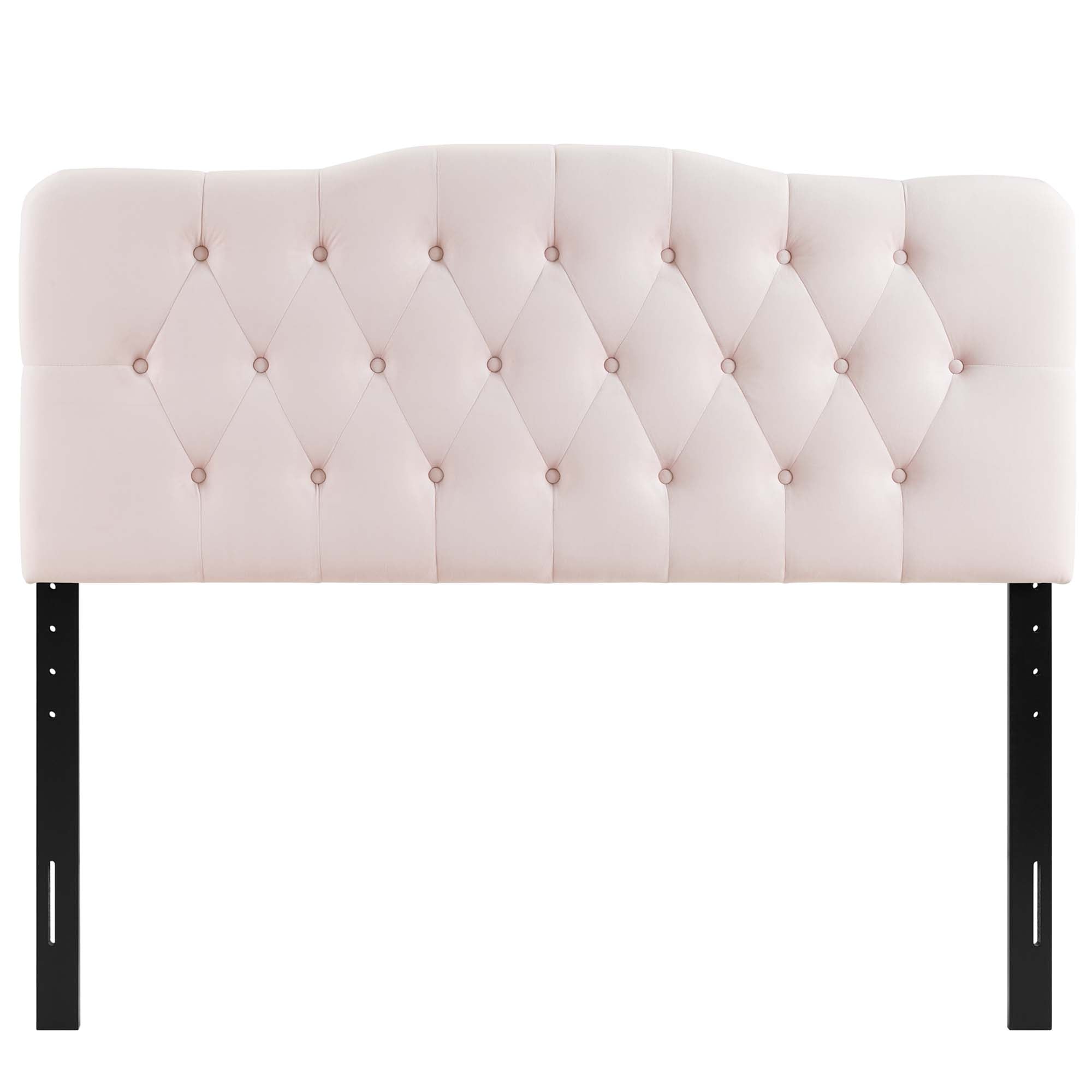 Annabel Diamond Tufted Performance Velvet Queen Headboard - Pink