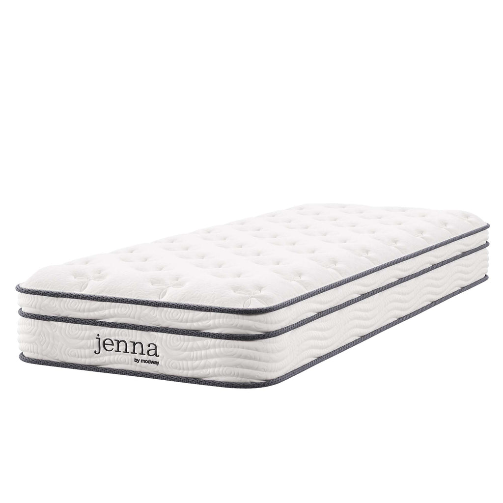 Jenna 8" Innerspring and Foam Narrow Twin Mattress - White