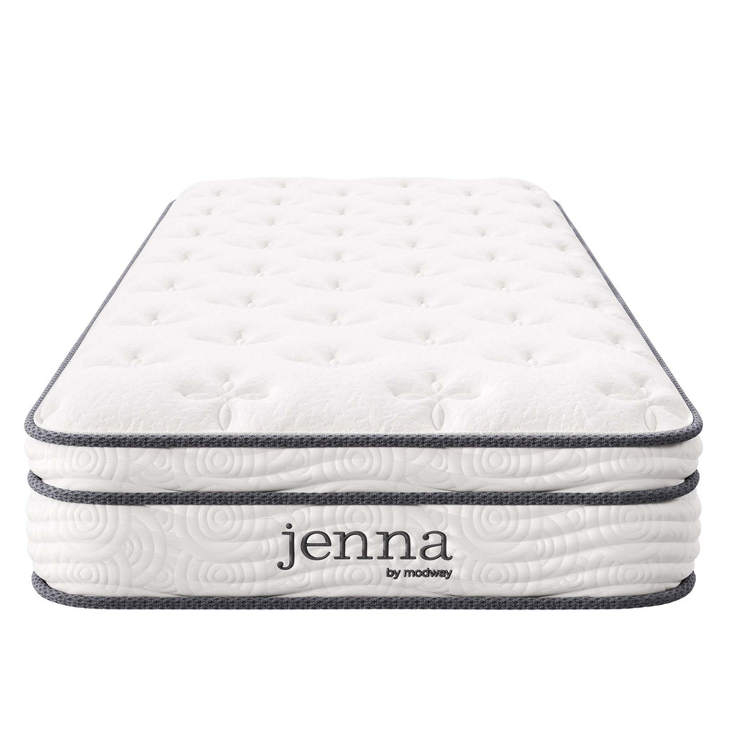 Jenna 8" Innerspring and Foam Narrow Twin Mattress - White