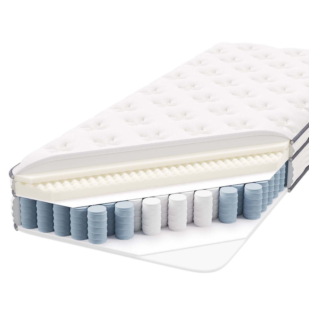 Jenna 8" Innerspring and Foam Narrow Twin Mattress - White