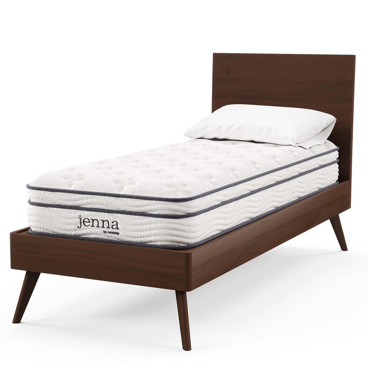 Jenna 8" Innerspring and Foam Narrow Twin Mattress - White