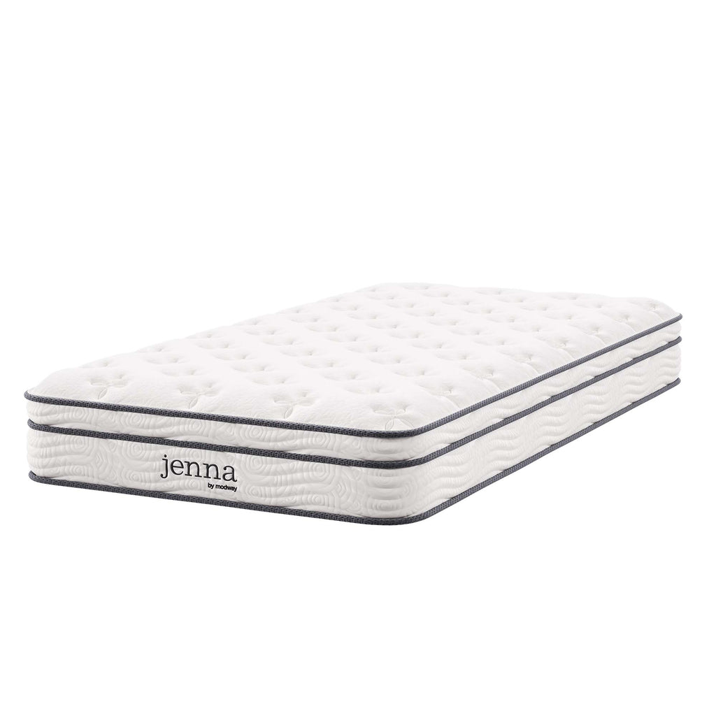 Jenna 8" Innerspring and Foam Twin Mattress - White
