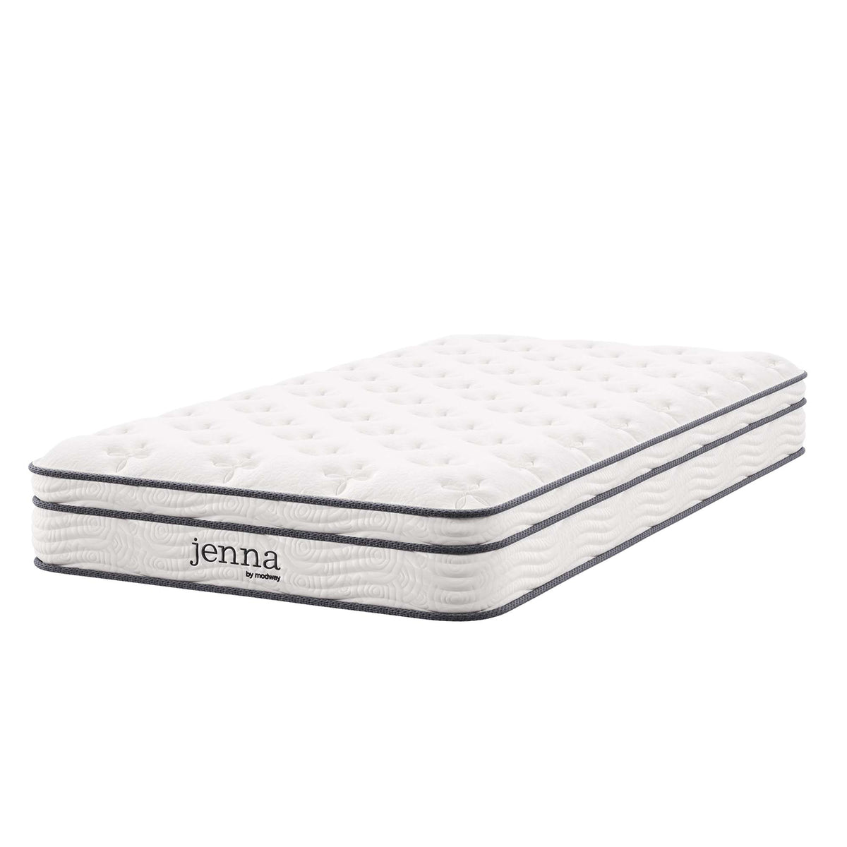 Jenna 8" Innerspring and Foam Twin Mattress - White