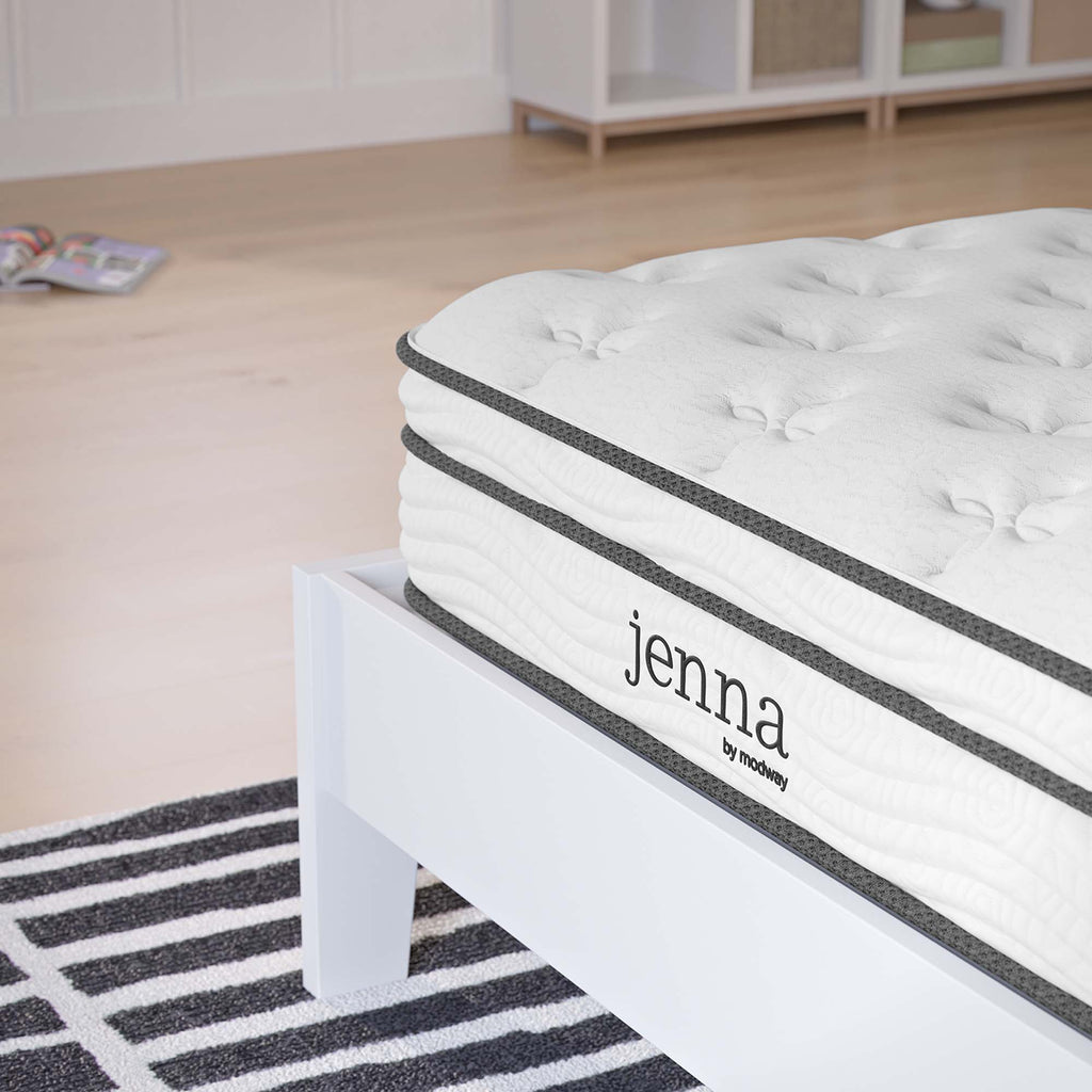Jenna 8" Innerspring and Foam Twin Mattress - White