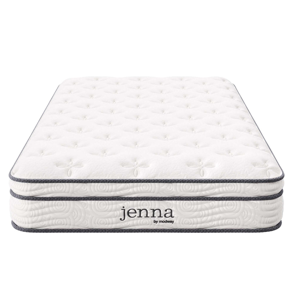 Jenna 8" Innerspring and Foam Twin Mattress - White