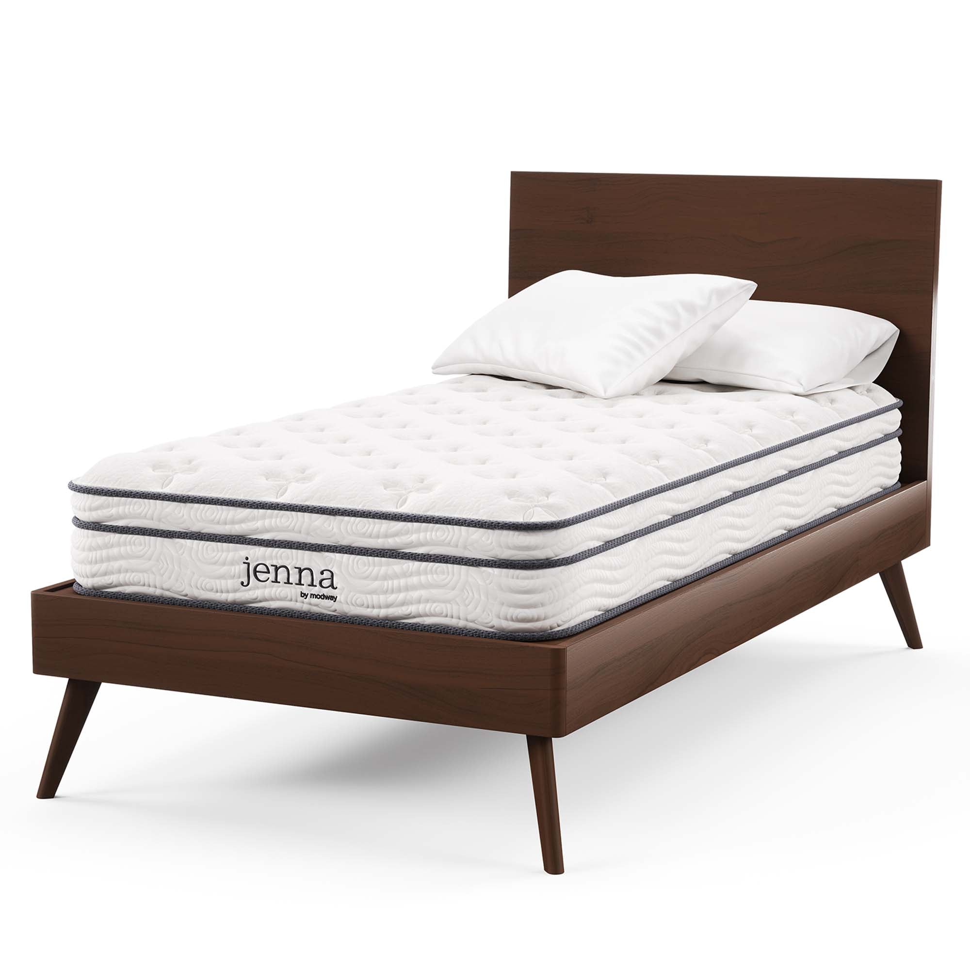 Jenna 8" Innerspring and Foam Twin Mattress - White