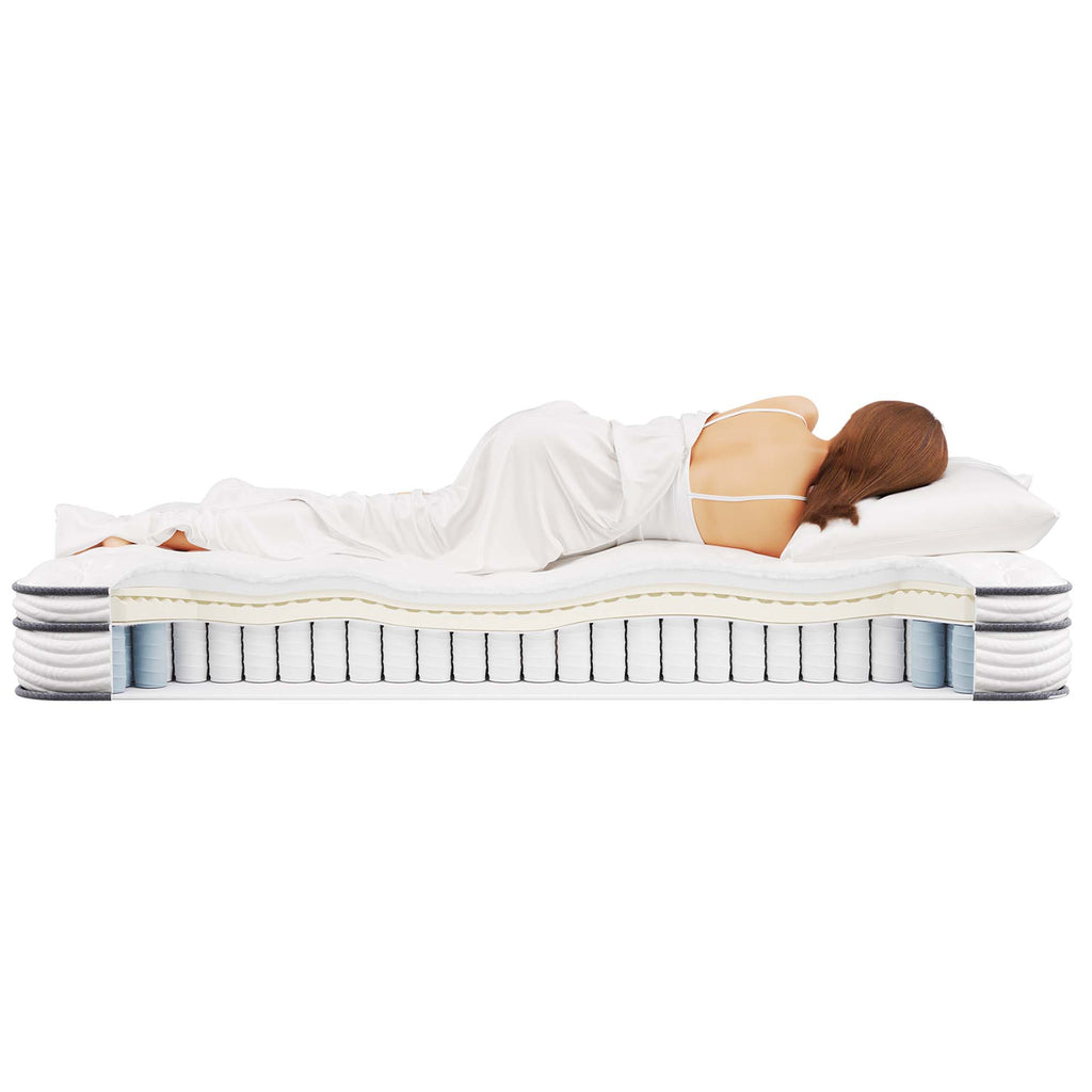 Jenna 8" Innerspring and Foam Full Mattress - White