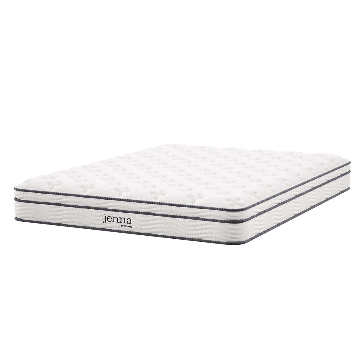 Jenna 8" Innerspring and Foam Queen Mattress - White