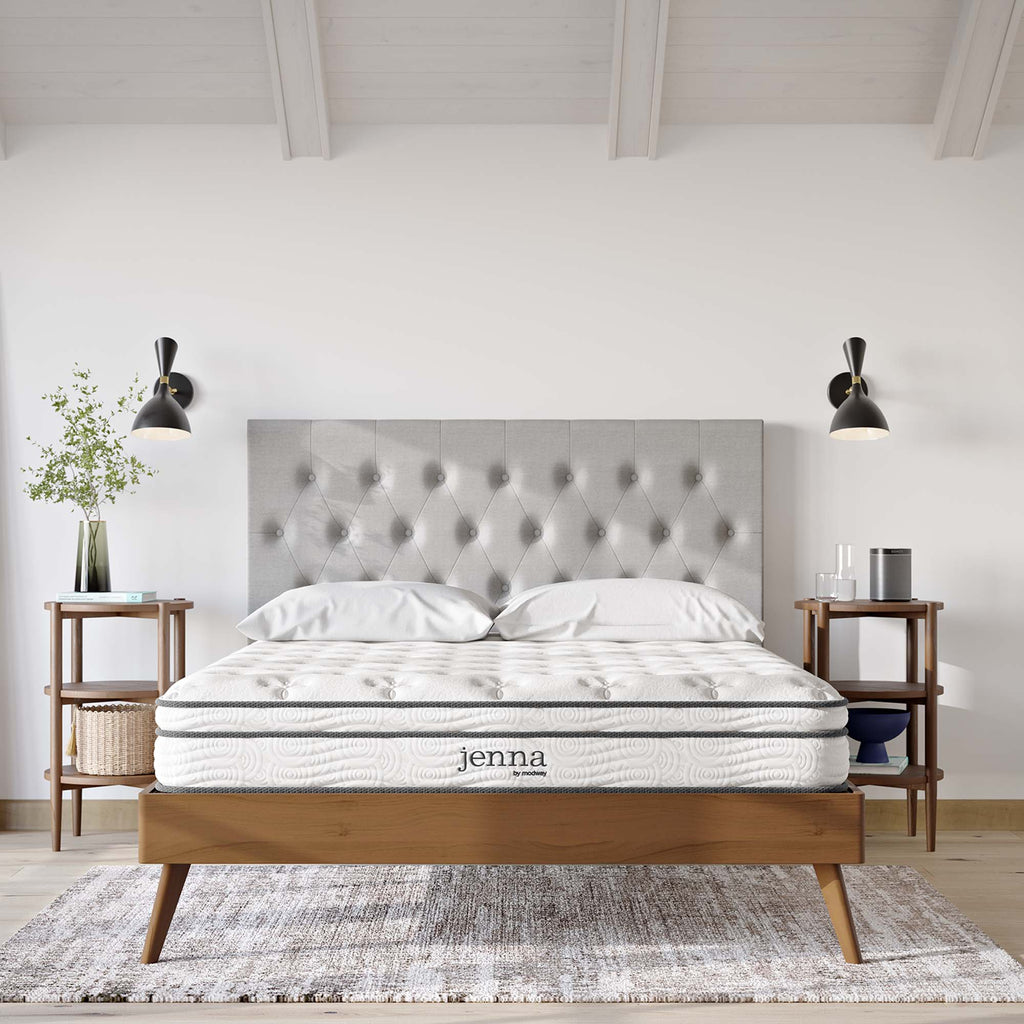 Jenna 8" Innerspring and Foam Queen Mattress - White