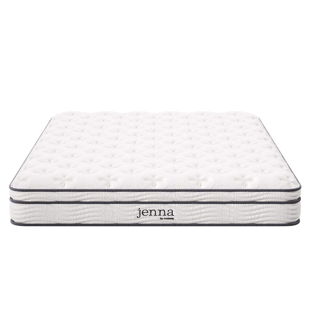 Jenna 8" Innerspring and Foam Queen Mattress - White