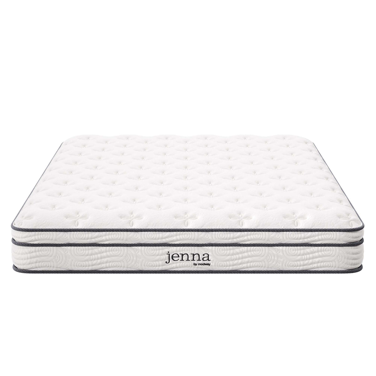 Jenna 8" Innerspring and Foam Queen Mattress - White
