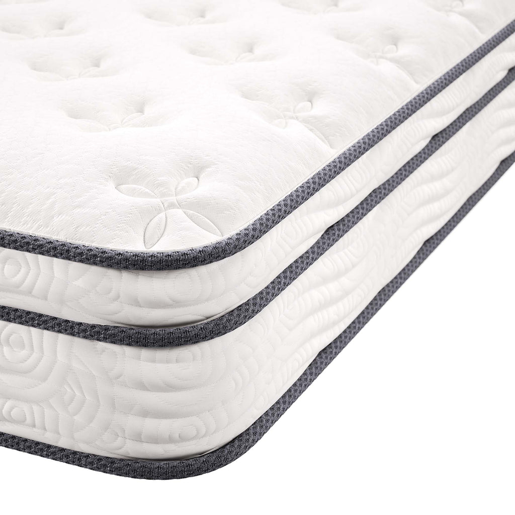 Jenna 8" Innerspring and Foam Queen Mattress - White