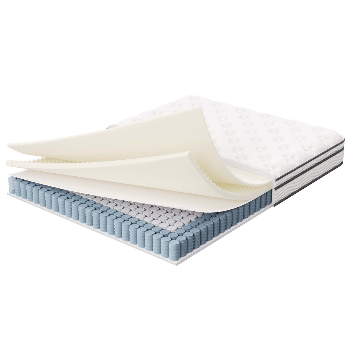 Jenna 8" Innerspring and Foam Queen Mattress - White