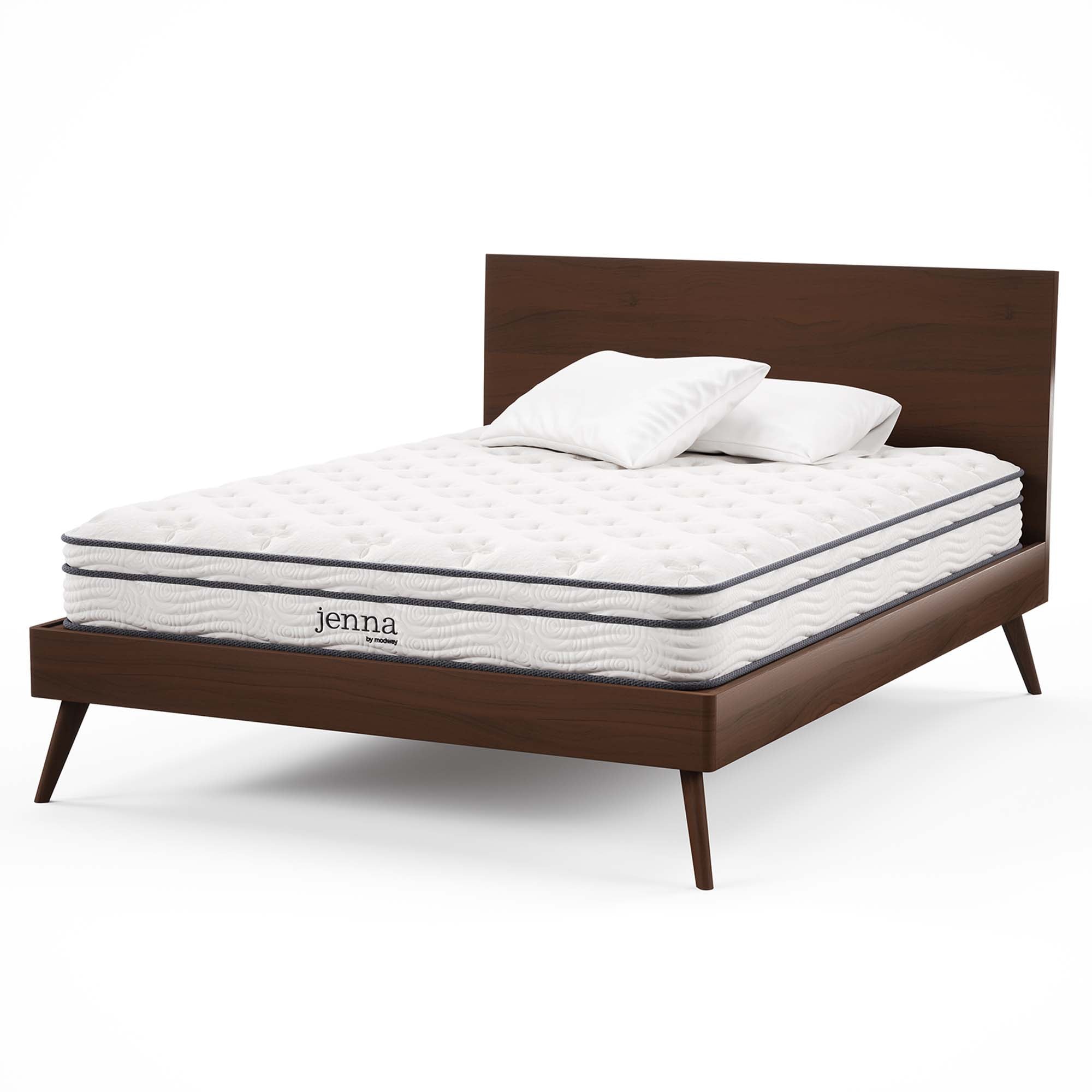 Jenna 8" Innerspring and Foam Queen Mattress - White