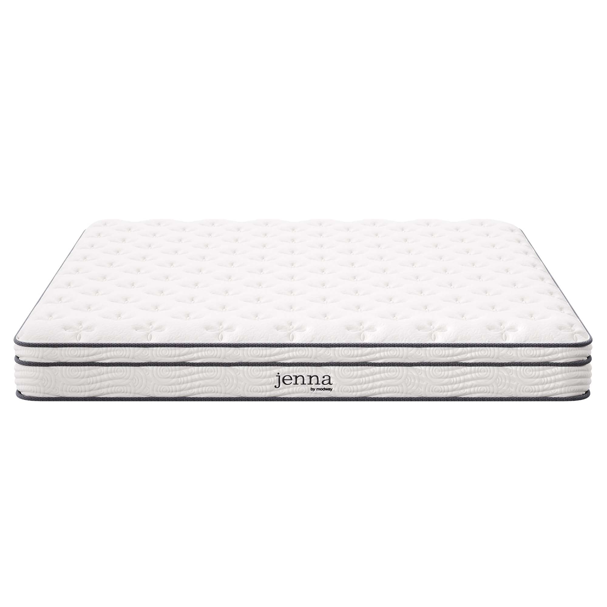 Jenna 8" Innerspring and Foam King Mattress - White