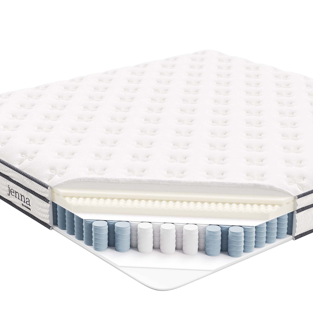 Jenna 8" Innerspring and Foam King Mattress - White