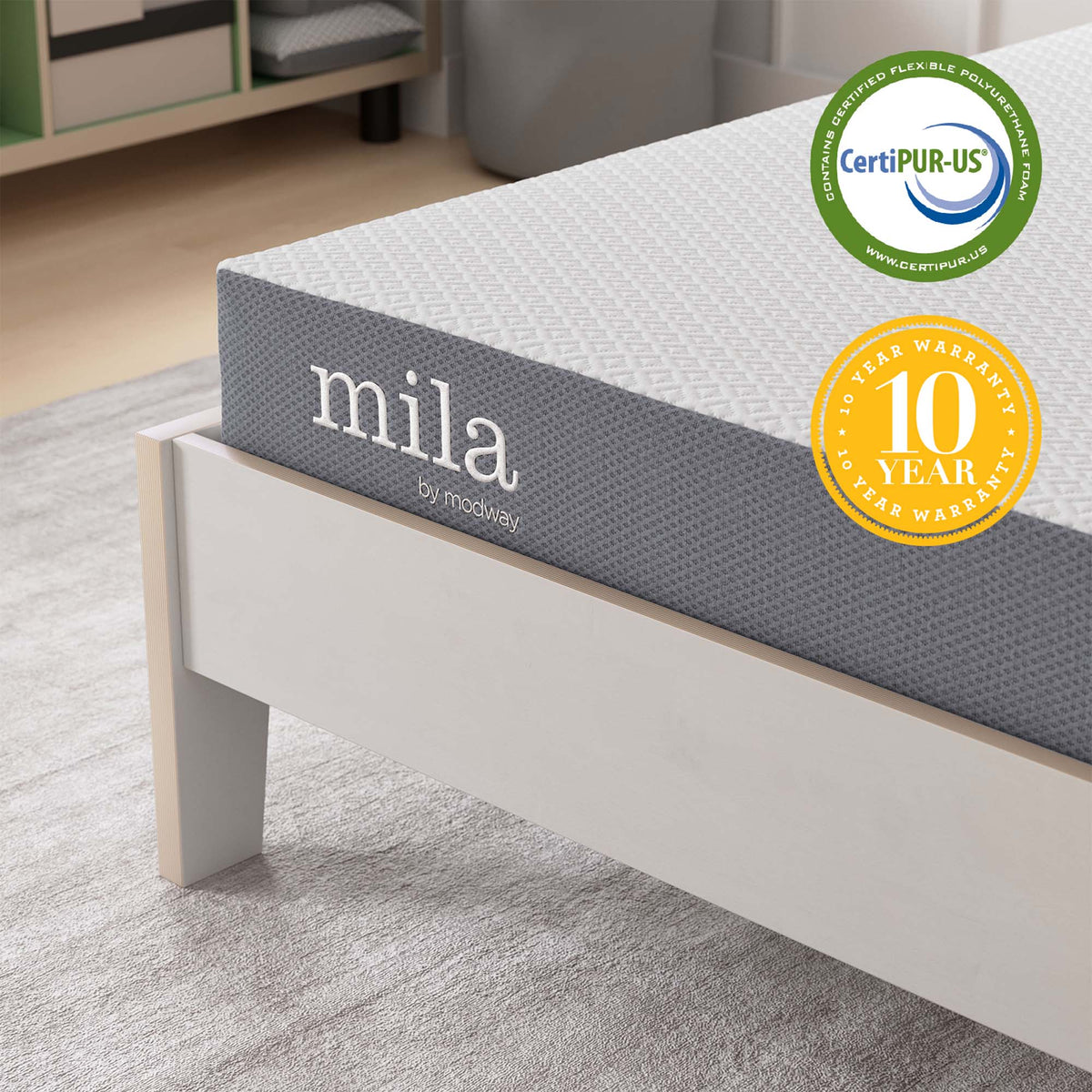 Mila 6" Narrow Twin Mattress - White