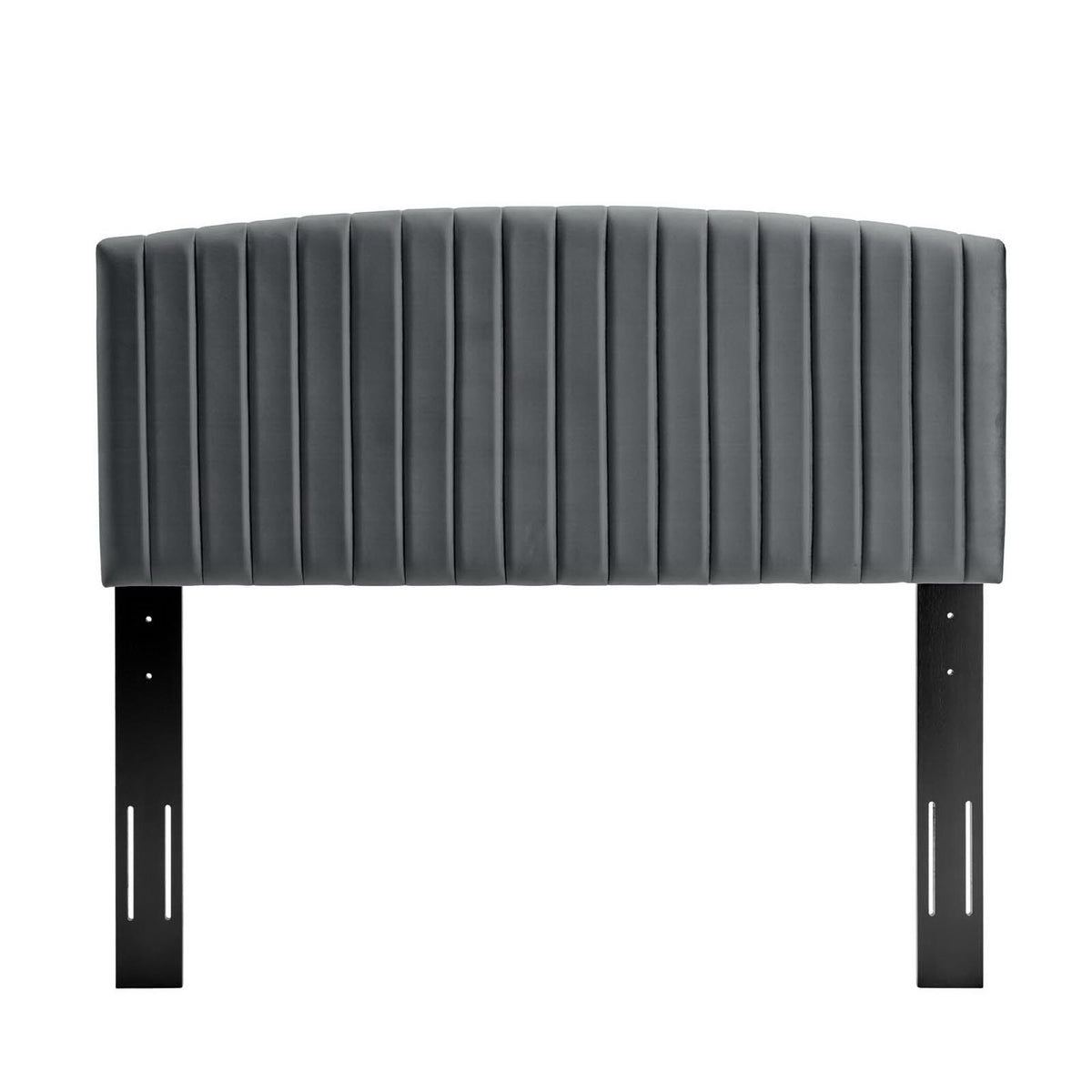 Rebecca Performance Velvet Twin Headboard - Charcoal