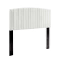 Rebecca Performance Velvet Twin Headboard - White