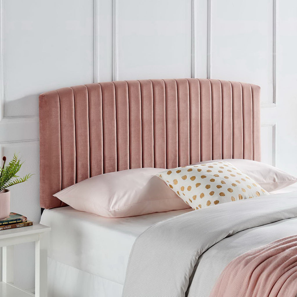 Rebecca Performance Velvet Full / Queen Headboard - Dusty Rose