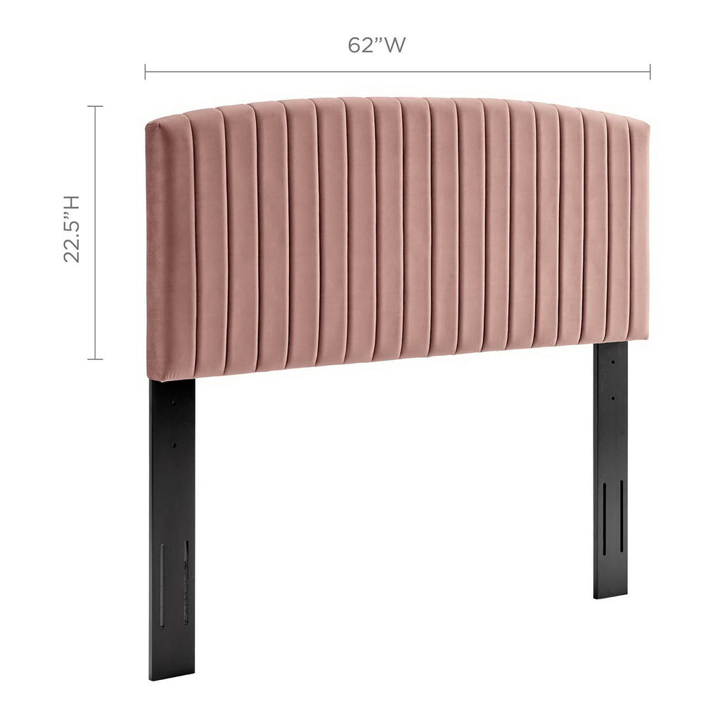 Rebecca Performance Velvet Full / Queen Headboard - Dusty Rose