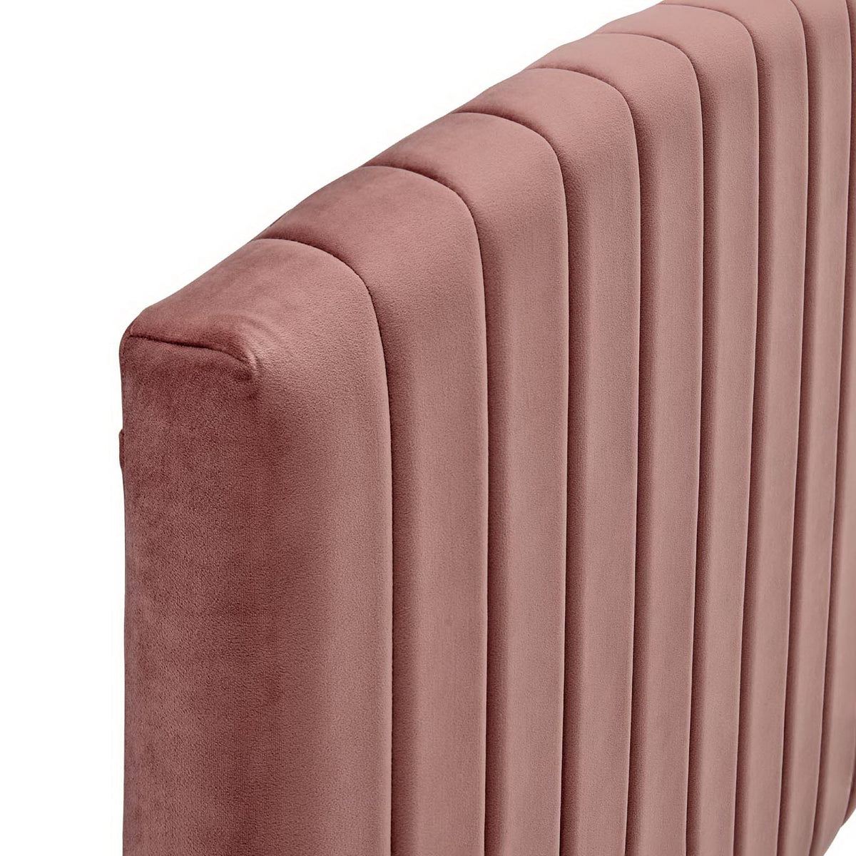 Rebecca Performance Velvet Full / Queen Headboard - Dusty Rose